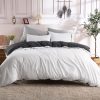 housse couette blanc noir 5 Housse de Couette Bicolore