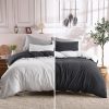 housse couette blanc noir 6 Housse de Couette Bicolore