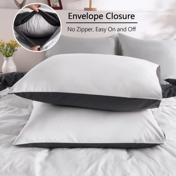 housse couette blanc noir 8 Housse de Couette Bicolore