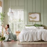 Ensemble de Linge de Lit en Tissu Gaufré 100% Coton – Image 2