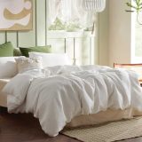 Ensemble de Linge de Lit en Tissu Gaufré 100% Coton