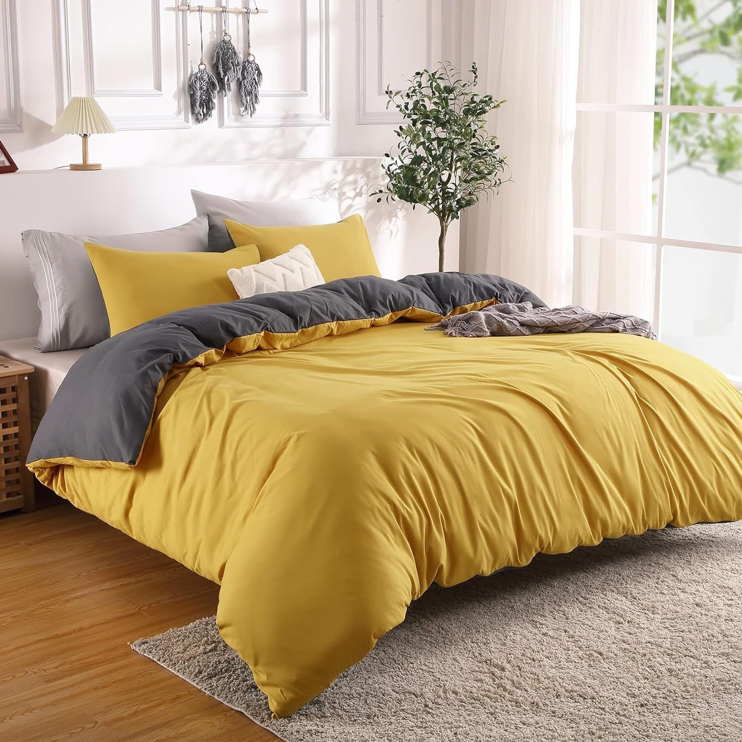 Housse de Couette Bicolore 6 housse-de-couette-gris-fonce-jaune-1.jpg