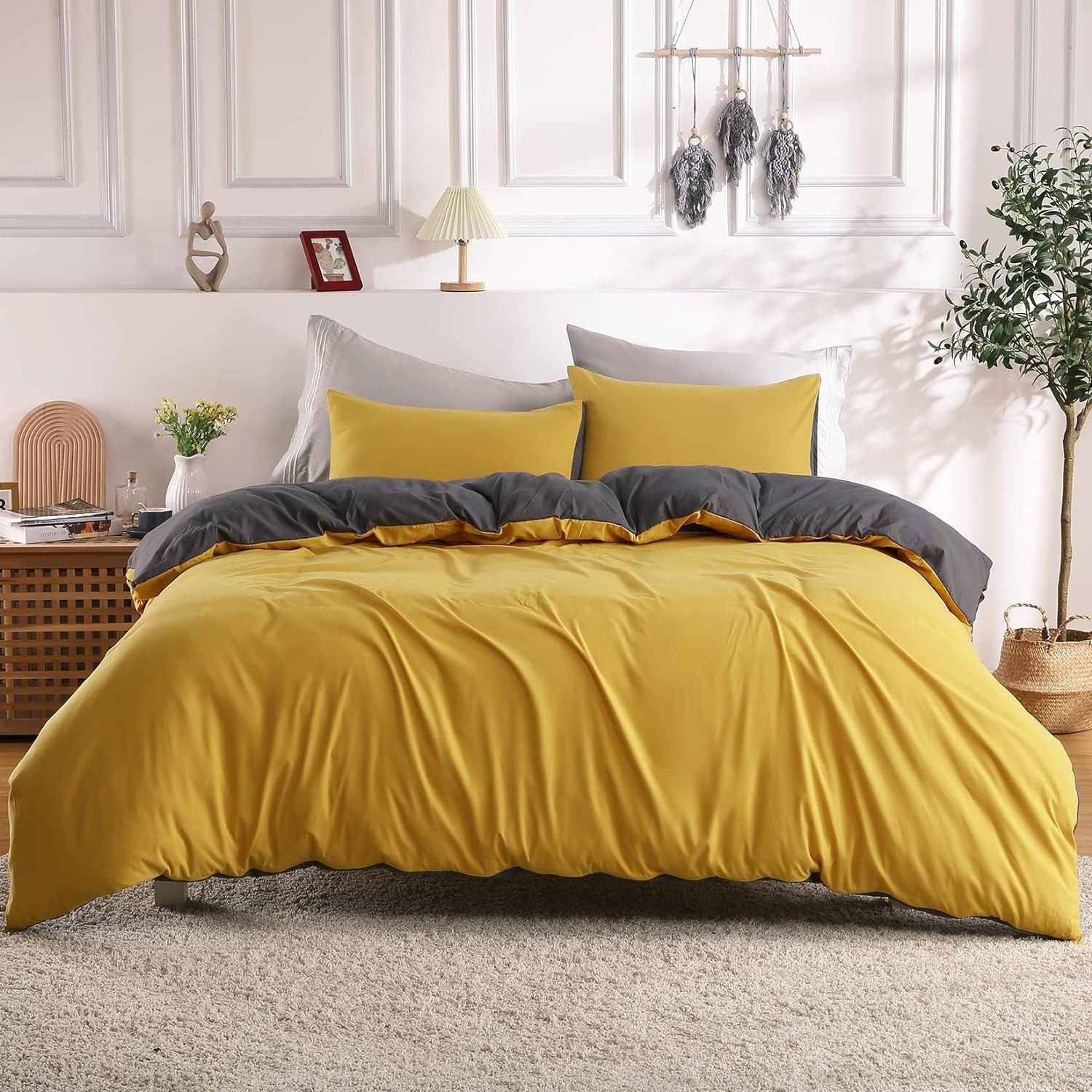 Housse de Couette Bicolore 9 housse-de-couette-gris-fonce-jaune-5.jpg